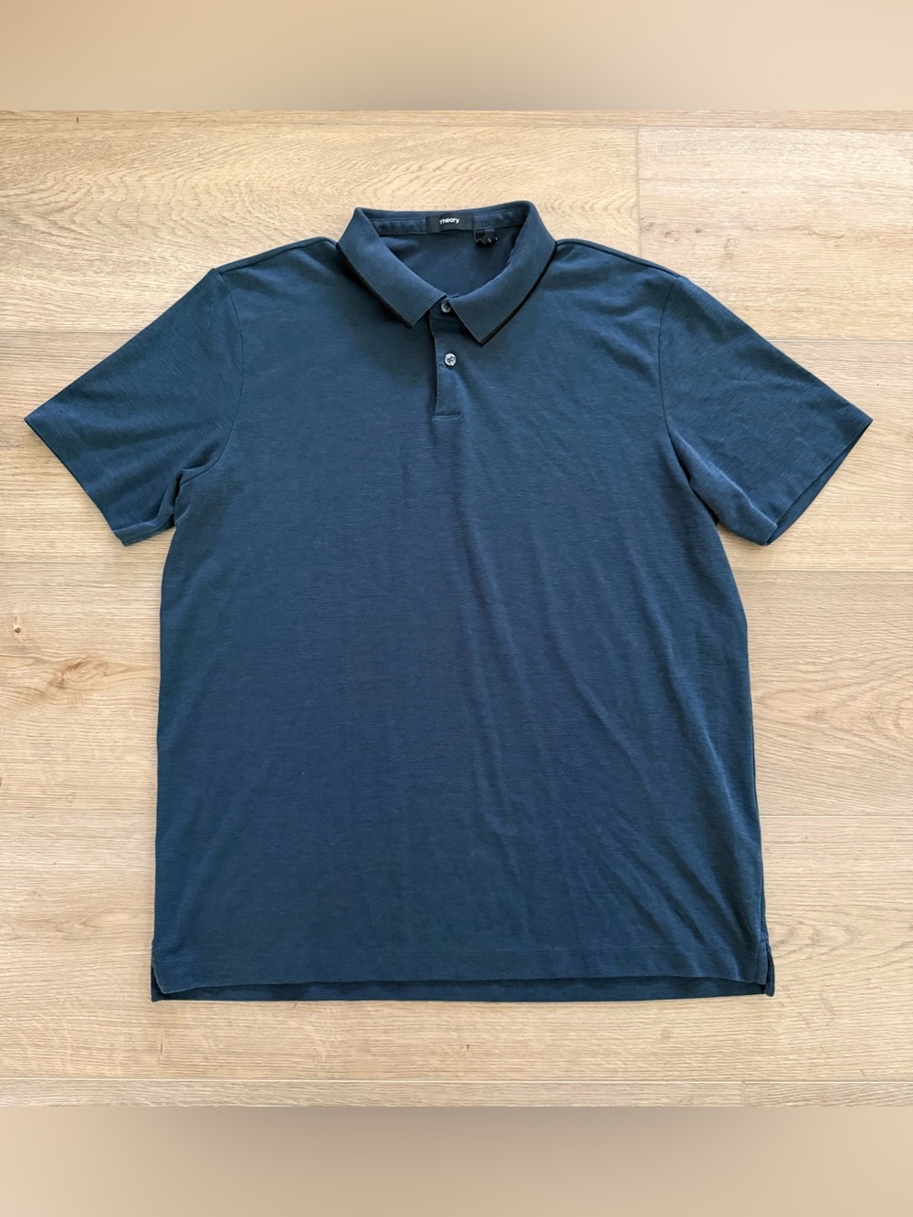 Theory Standard Polo Current Pique Pima Cotton Men’s XL Deep Blue